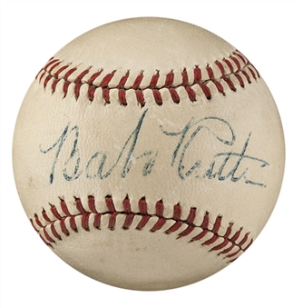 Babe Ruth Single Signed OAL Harridge Baseball (PSA/DNA)